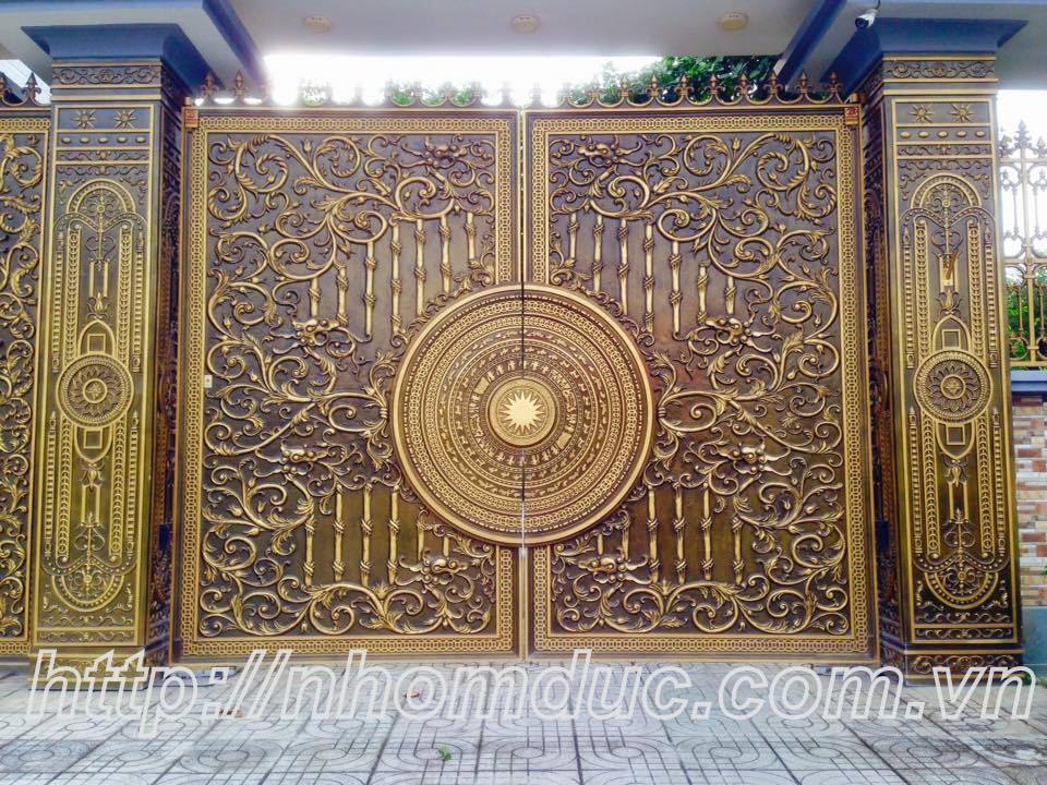 cửa cổng biệt thự nhôm đúc Fuco Phú Yên, cửa cổng biệt thự nhôm đúc Fuco Tuy Hòa