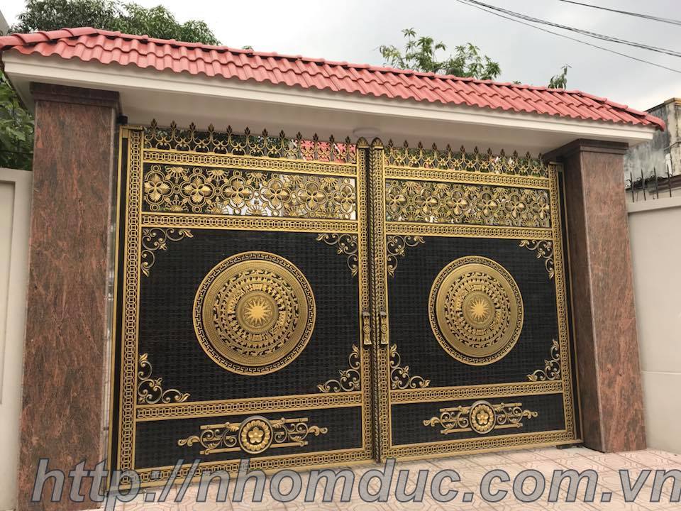 cửa cổng biệt thự nhôm đúc Fuco Tiền Giang, cửa cổng biệt thự nhôm đúc Fuco Mỹ Tho