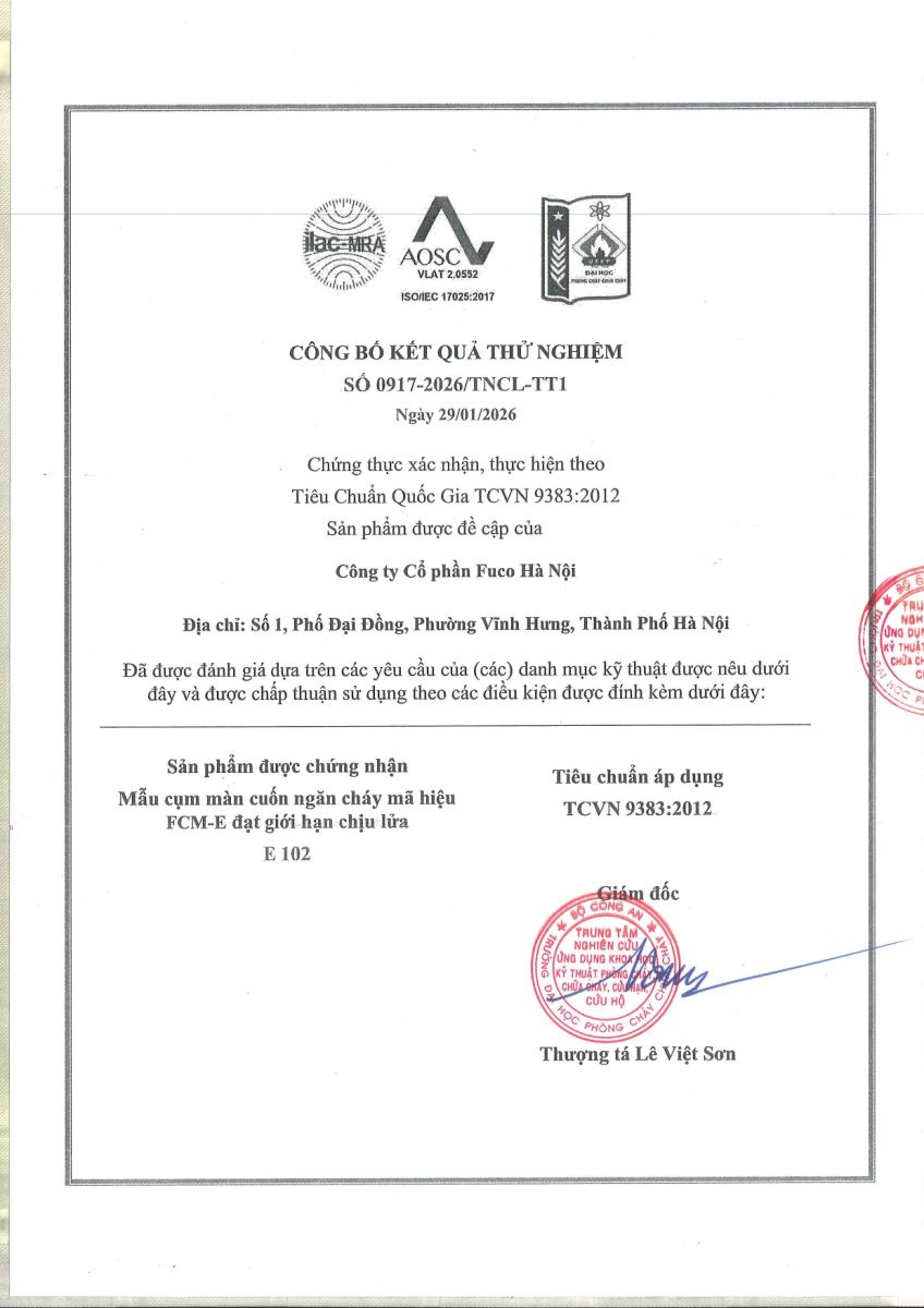 Màn cuốn ngăn cháy E90, Màn cuốn chống cháy E90, Màn cuốn ngăn cháy 90 phút, Màn cuốn chống cháy 90 phút, Màn cuốn ngăn cháy đạt chuẩn PCCC, Màn cuốn chống cháy công nghiệp